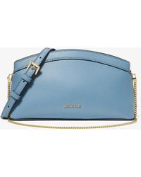 MICHAEL Michael Kors - Mk Athena Small Leather Convertible Clutch - Lyst