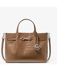 Michael Kors - Carson Medium Crocodile Embossed Satchel - Lyst