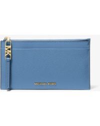 Michael Kors - Mk Empire Large Pebbled Leather Card Case - Lyst