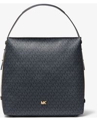 Michael Kors Griffin Large Logo Shoulder Bag - Black