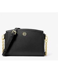 Michael Kors - Mk Chantal Large Pebbled Leather Crossbody Bag - Lyst