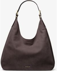 MICHAEL Michael Kors - Nolita Large Nubuck Hobo Shoulder Bag - Lyst