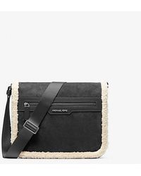 Michael Kors - Cooper Suede And Sherpa Messenger Bag - Lyst