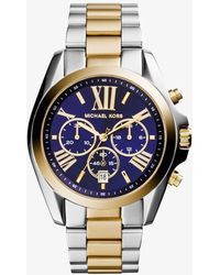 Michael Kors Oversized Bradshaw Two-tone Watch - Blue