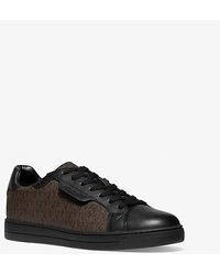 Michael Kors - Keating Logo And Leather Sneaker - Lyst
