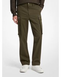 Michael Kors - Stretch Cotton Zip Cargo Pants - Lyst