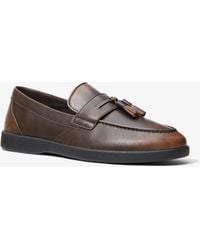 Michael Kors - Michael Kors Wesley Tassel Burnished Leather Loafer - Lyst