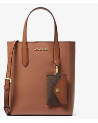 Michael Kors - Vincent Small Saffiano Leather Convertible Tote Bag With Card Case - Lyst