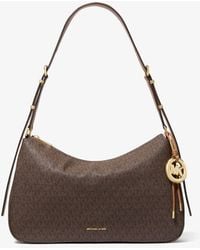 MICHAEL Michael Kors - Nolita Medium Signature Logo Shoulder Bag - Lyst