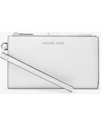 MICHAEL Michael Kors - Mkcartera Jet Set Grande De Piel Granulada Metalizada Con Compartimento Para Smartphone - Lyst
