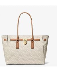 Michael Kors - Mk Hamilton Moderne Large Signature Logo Tote Bag - Lyst