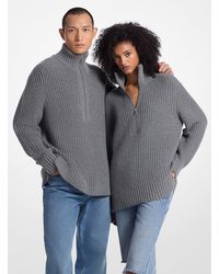 MICHAEL Michael Kors - Mk Pull En Mélange De Laine Et De Cachemire À Demi-Zip - Lyst