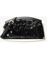 MICHAEL Michael Kors - Mk Athena Small Metallic Sequin Embellished Convertible Clutch - Lyst