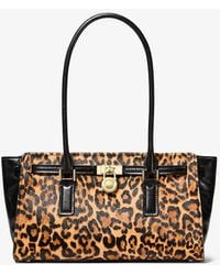 Michael Kors - Mk Petit Sac Hamilton Moderne En Poil De Vachette À Imprimé Léopard - Lyst
