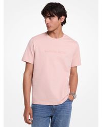 Michael Kors - Logo Embossed Cotton T-Shirt - Lyst