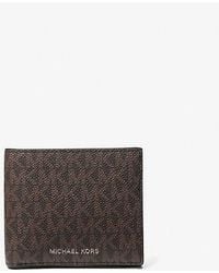 Michael Kors - Hudson Signature Logo Billfold Wallet - Lyst