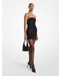 Michael Kors - Sequined Dot Stretch Crepe Dress - Lyst