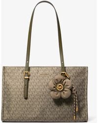 MICHAEL Michael Kors - Mk Zadie Medium Printed Logo Tote Bag - Lyst