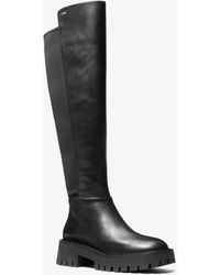 MICHAEL Michael Kors - Mk Asher Leather Lug Boot - Lyst