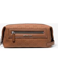 Michael Kors - Mk Jet Set Logo Embossed Leather Travel Kit - Lyst