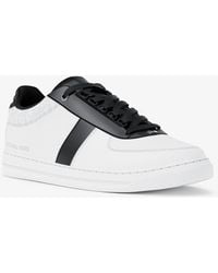 Michael Kors - Mk Brady Signature Logo And Leather Trainers - Lyst