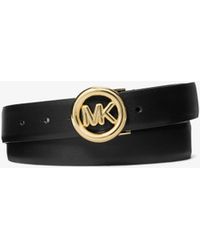 MICHAEL Michael Kors - Mk Logo Leather Belt - Lyst