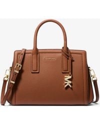 Michael Kors - Laila Small Pebbled Leather Satchel - Lyst