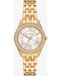 Michael Kors - Mk Mini Harlowe Pavé-Tone Watch - Lyst