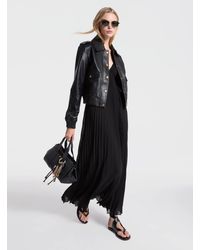MICHAEL Michael Kors - Mk Leather Blouson Jacket - Lyst