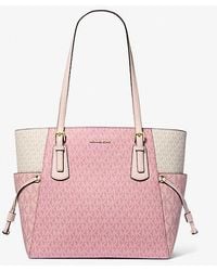 Michael Kors - Voyager Large Color-Block Signature Logo Tote Bag - Lyst