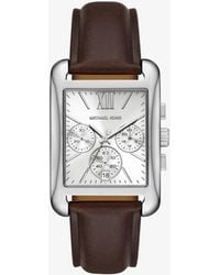 Michael Kors - Monroe-Tone And Leather Watch - Lyst