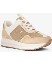 MICHAEL Michael Kors - Mk Raina Glitter Chain-Mesh Platform Trainer - Lyst