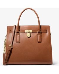 Michael Kors - Mk Hamilton Moderne Large Leather Satchel - Lyst