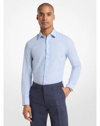 Michael Kors - Mk Cotton And Linen Slim-Fit Shirt - Lyst