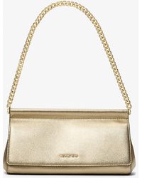 MICHAEL Michael Kors - Mk Carmine Medium Metallic Pebbled Leather Pochette - Lyst