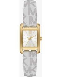 Michael Kors - Mini Monroe-Tone And Logo Strap Watch - Lyst