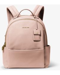 Michael Kors - Sable Medium Pebbled Leather Backpack - Lyst