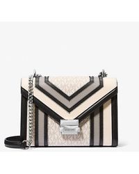 Michael Kors - Whitney Medium Color-Block And Signature Logo Shoulder Bag - Lyst