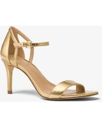 Michael Kors - Simone Metallic Sandal - Lyst