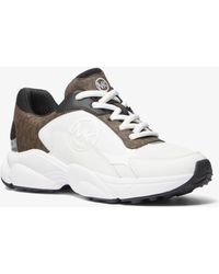 MICHAEL Michael Kors - Mk Sami Mixed-Media Trainer - Lyst