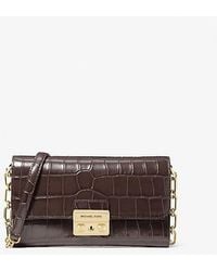 MICHAEL Michael Kors - Mk Tribeca Small Crocodile Embossed Leather Convertible Crossbody Bag - Lyst