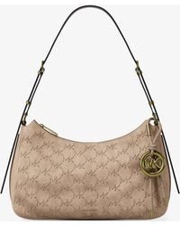 MICHAEL Michael Kors - Nolita Medium Whipstitched Logo Leather Shoulder Bag - Lyst