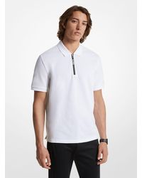 Michael Kors - Mk Cotton Half-Zip Polo Shirt - Lyst