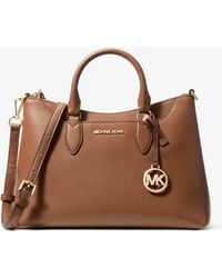 Michael Kors Outlet - Mk Austen Small Leather Satchel - Lyst