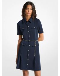 MICHAEL Michael Kors - Mk Scuba Belted Dress - Lyst
