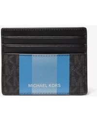 Michael Kors Segeltuch Schmale Brieftasche Greyson mit Logo für Herren Herren Accessoires Portemonnaies und Kartenetuis 