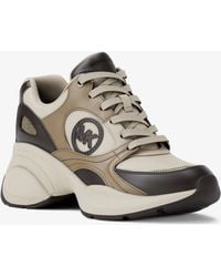 MICHAEL Michael Kors - Mk Zuma Leather And Mesh Trainer - Lyst