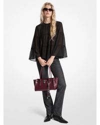 MICHAEL Michael Kors - Tiered Long Sleeve Blouse - Lyst