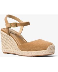 MICHAEL Michael Kors - Mk Kenzie Suede Wedge Espadrille - Lyst