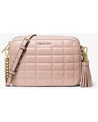 MICHAEL Michael Kors - Jet Set Medium Quilted Leather Crossbody Bag - Lyst